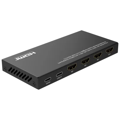 Switch HDMI 8K Profesional con USB-C 4 Entradas