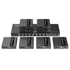Splitter HDMI 4K CAT6 1x8 con Extensión 70 m