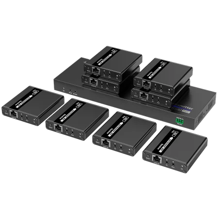 Splitter HDMI 4K CAT6 1x8 con Extensión 70 m