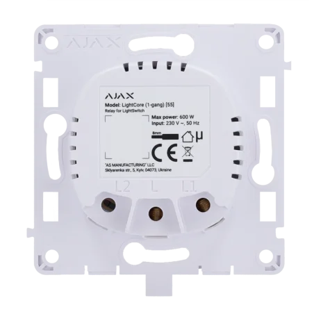 Relé interruptor luz inteligente Ajax relé inalámbrico simple control iluminación inteligente