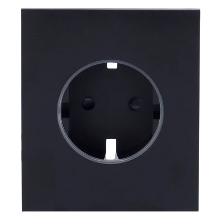 Tapa central enchufe inteligente Ajax cubierta enchufe tipo F enchufe inteligente color negro