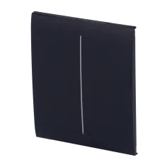 Panel táctil interruptor doble Ajax LightSwitch Negro