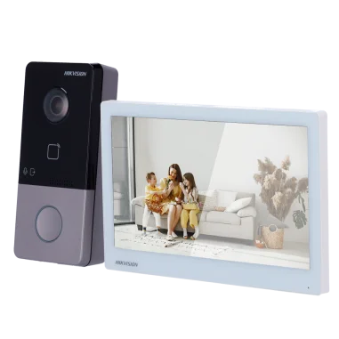 Kit videoportero IP WiFi Hikvision PoE con...