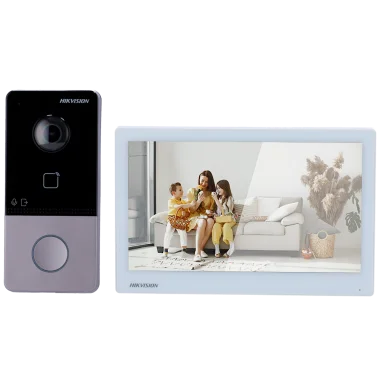 Kit videoportero IP WiFi Hikvision PoE con...