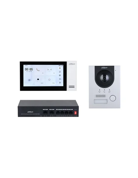 Kit videoportero IP Dahua PoE con monitor 7 pulgadas