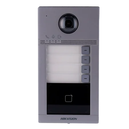 Videoportero IP WiFi 4 apartamentos Hikvision DS-KV8413-WME1 Flush