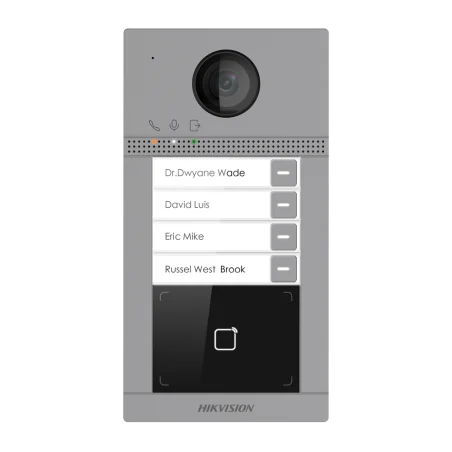 Videoportero IP WiFi 4 apartamentos Hikvision DS-KV8413-WME1(C)