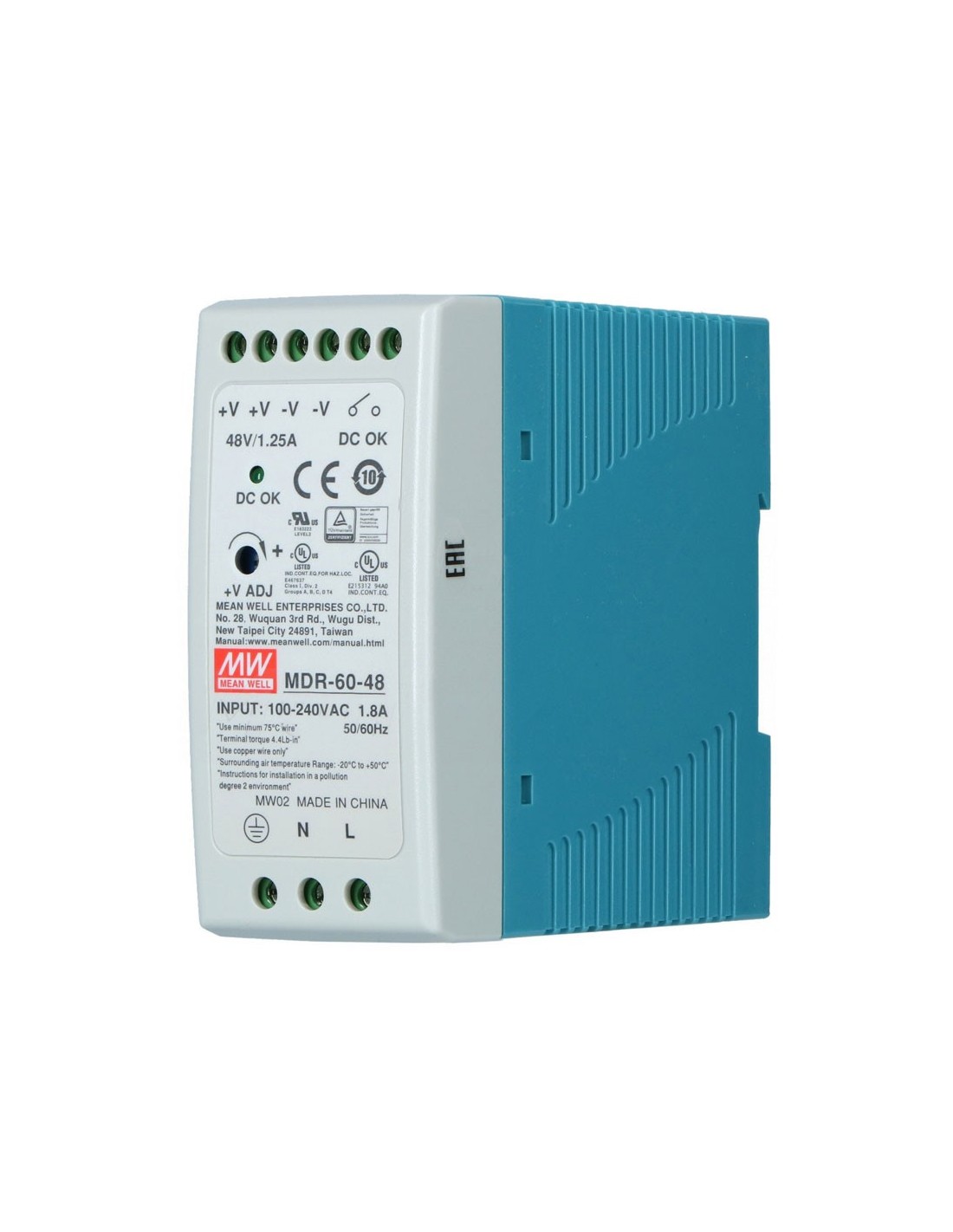 Fuente de Alimentación Industrial MDR-60-48