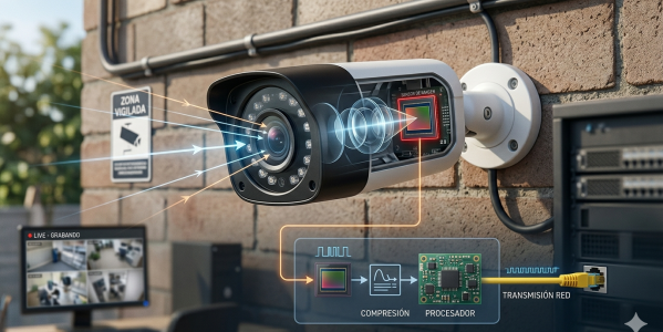 ¿Cómo funcionan las cámaras de seguridad? 