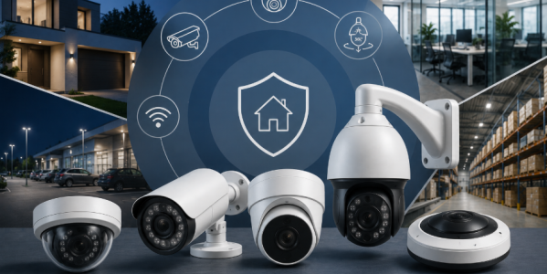 ¿Qué tipo de cámara de videovigilancia necesito?  Comparativa entre domos, bullet, PTZ y más