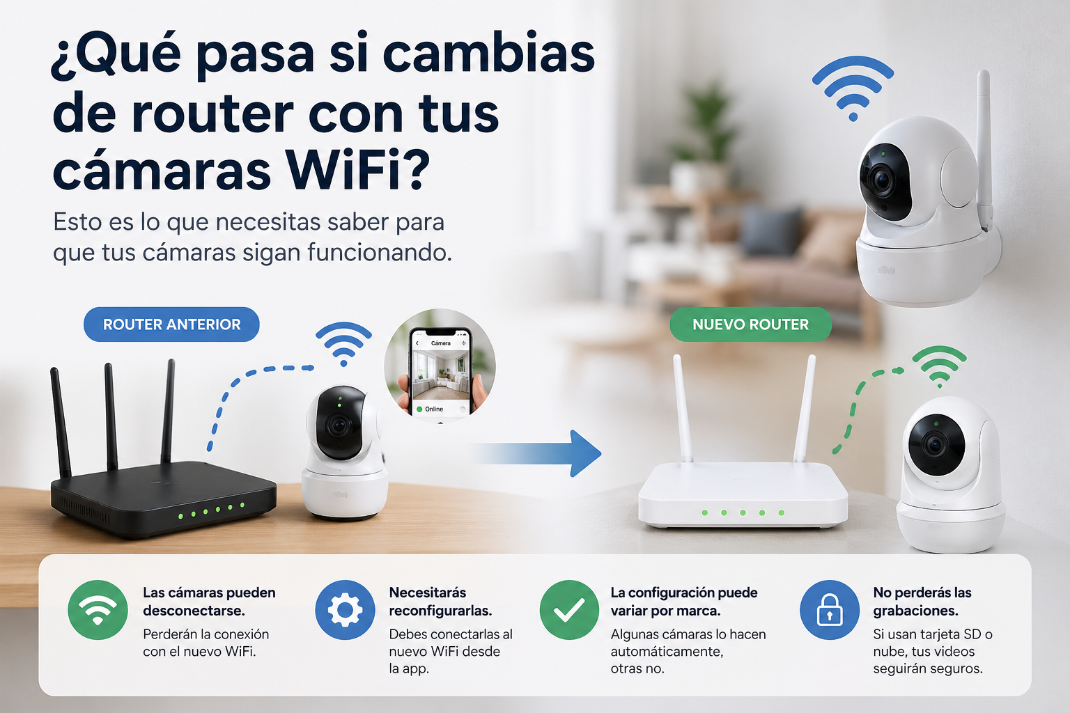Qué pasa si cambias de router con tus cámaras WiFi