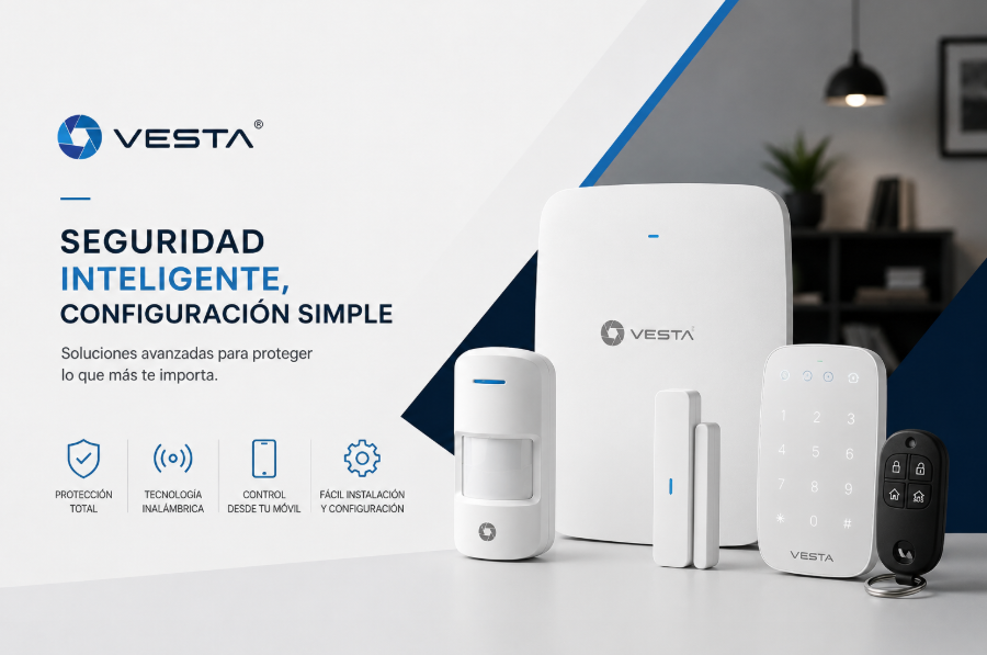 Alarmas Vesta. La solución de seguridad inteligente y fácil de configurar para tu hogar o negocio 